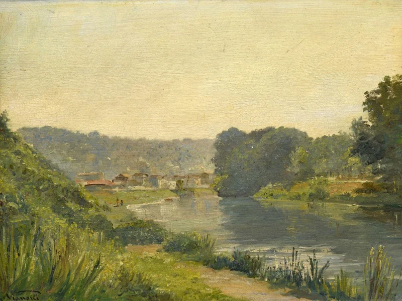 1841-Alberto Vianelli - La Senna ai mulini